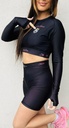 Shorty et Brassière warriors fit, couleur Noir et rose