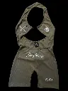 summer romper Warriors with straps , Khaki color